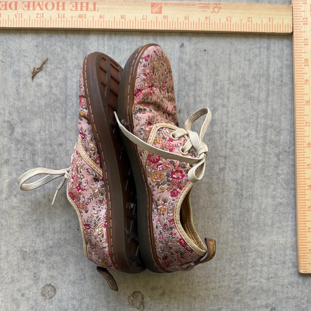 Dr. Martens Pink Floral Women's sneaker canvas comfy Flats - Picture 7 of 11